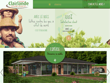 Tablet Screenshot of maisons-bois-clairlande.com